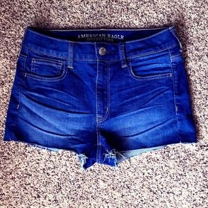 Light Blue High-Rise Shorts